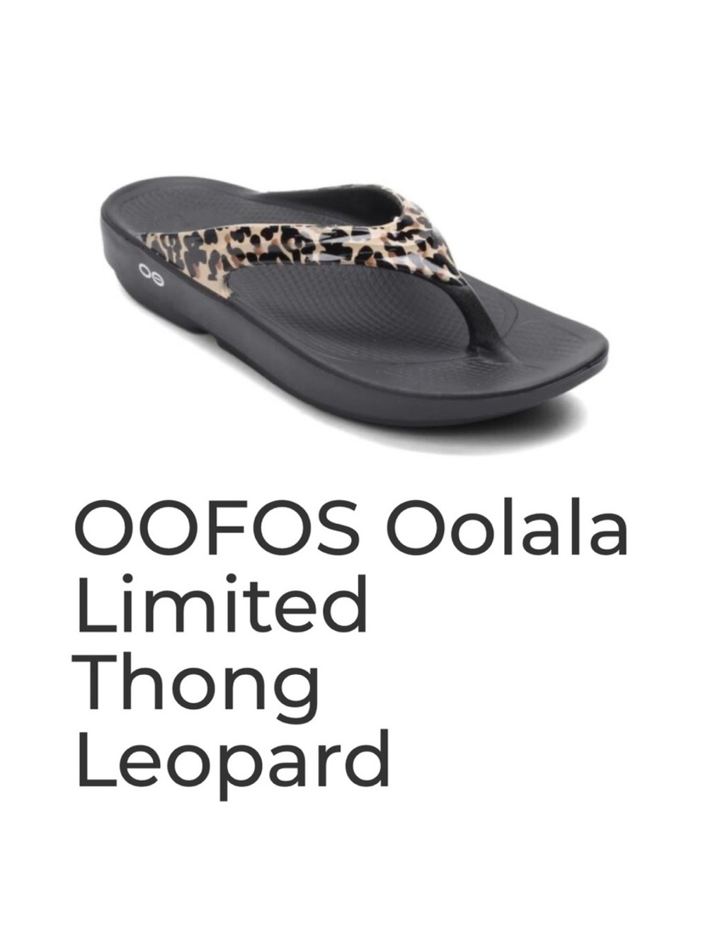 Oofos OOLALA Limited Thong Leopard Women's Sandals size 6